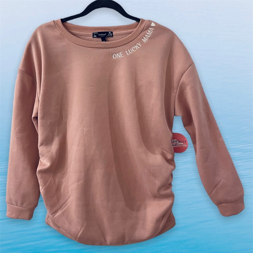 NWT Derek Heart Maternity rose pink sweatshirt